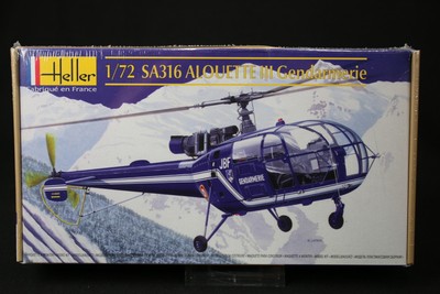 YR088 HELLER 1/72 maquette helicoptere 80286 SA316 Alouette III Gendarmerie