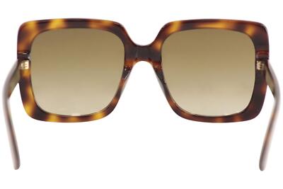 Pre-owned Gucci Women's Gg0418s Gg/0418/s 003 Havana Fashion Square Sunglasses 54mm In Brown