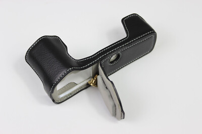 Genuine Real Leather Camera Half case Bag Grip for Olympus OM-D E-M5 Mark III