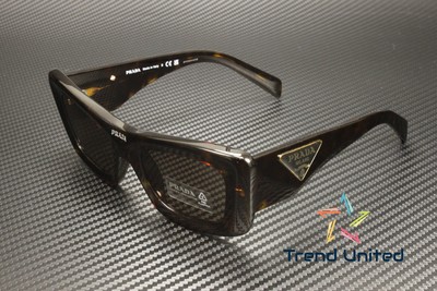 Pre-owned Prada Pr 13zs 2au06b Tortoise Dark Brown 50 Mm Women's Sunglasses