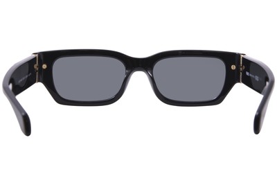 Pre-owned Versace Ve4465 Gb1/87 Sunglasses Men's Black/dark Grey Rectangle Shape 53mm In Gray