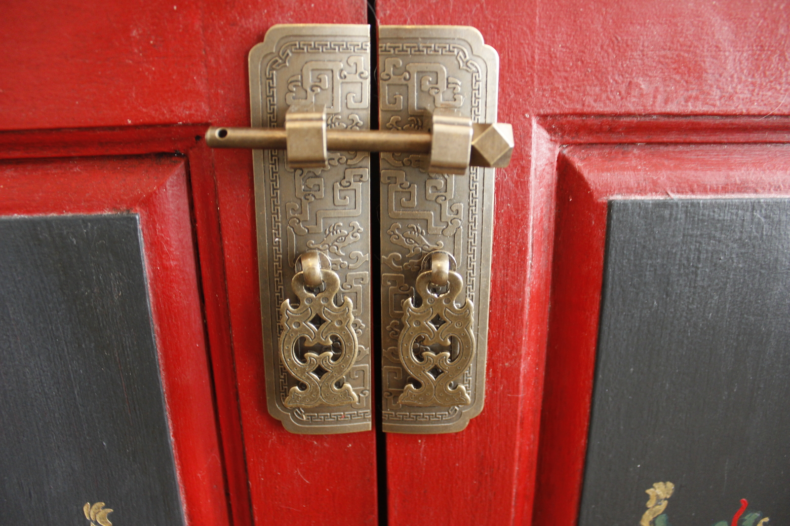 Antique Chinese Classical Lock Latch Door Furniture Hardware