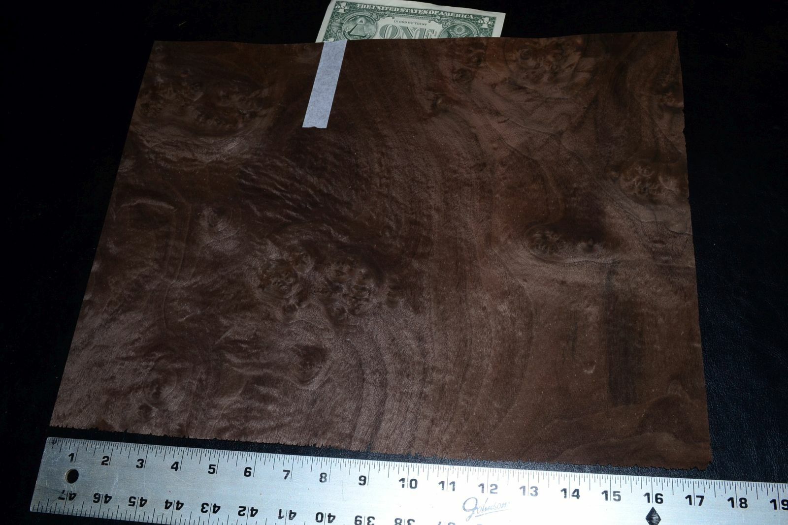 Walnut Burl Raw Wood Veneer Sheet 13 x 17 inches 1/42nd                 8627-9