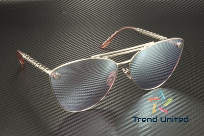 Pre-owned Versace Ve2267 10007v Silver Pink Mirror White 64 Mm Women's Sunglasses