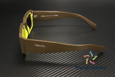 Pre-owned Prada Pr 06ys 15m01t Loden Cedar Dark Brown 53 Mm Men's Sunglasses