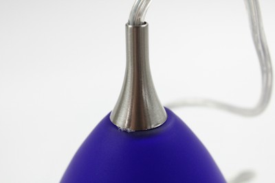 Design House 516831 Preston 1 Light Art Glass Pendant, Blue