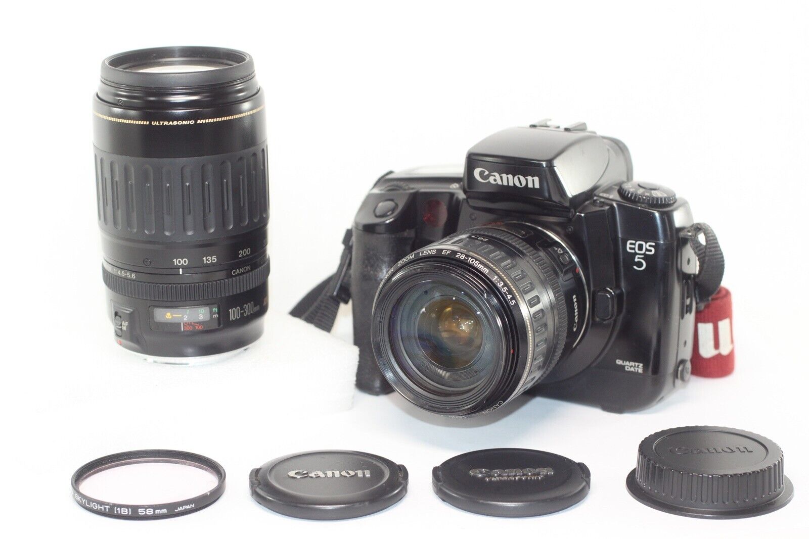 Canon EOS 5 QD Film Camera EF 28-105mm F/3.5-4.5 100-300mm F Canon EOS 5 QD Film Camera EF 28-105mm F/3.5-4.5 100-300mm F