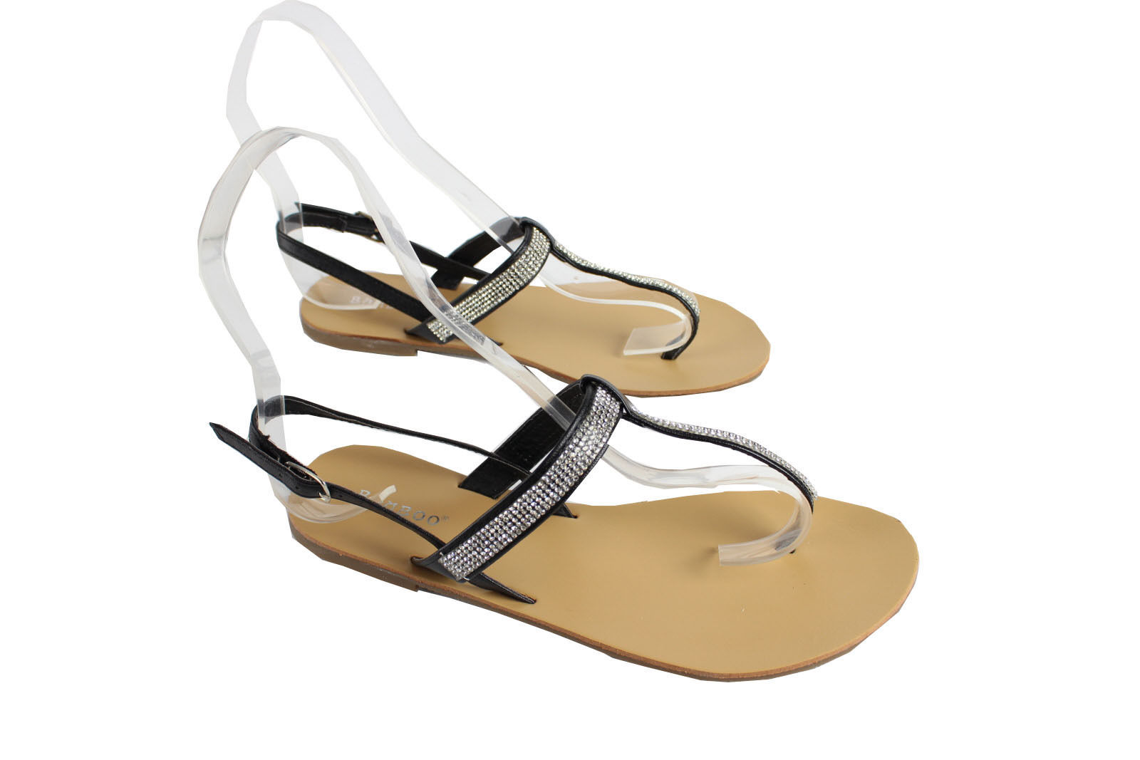 Sandalias y chanclas lisas de bambú para mujer