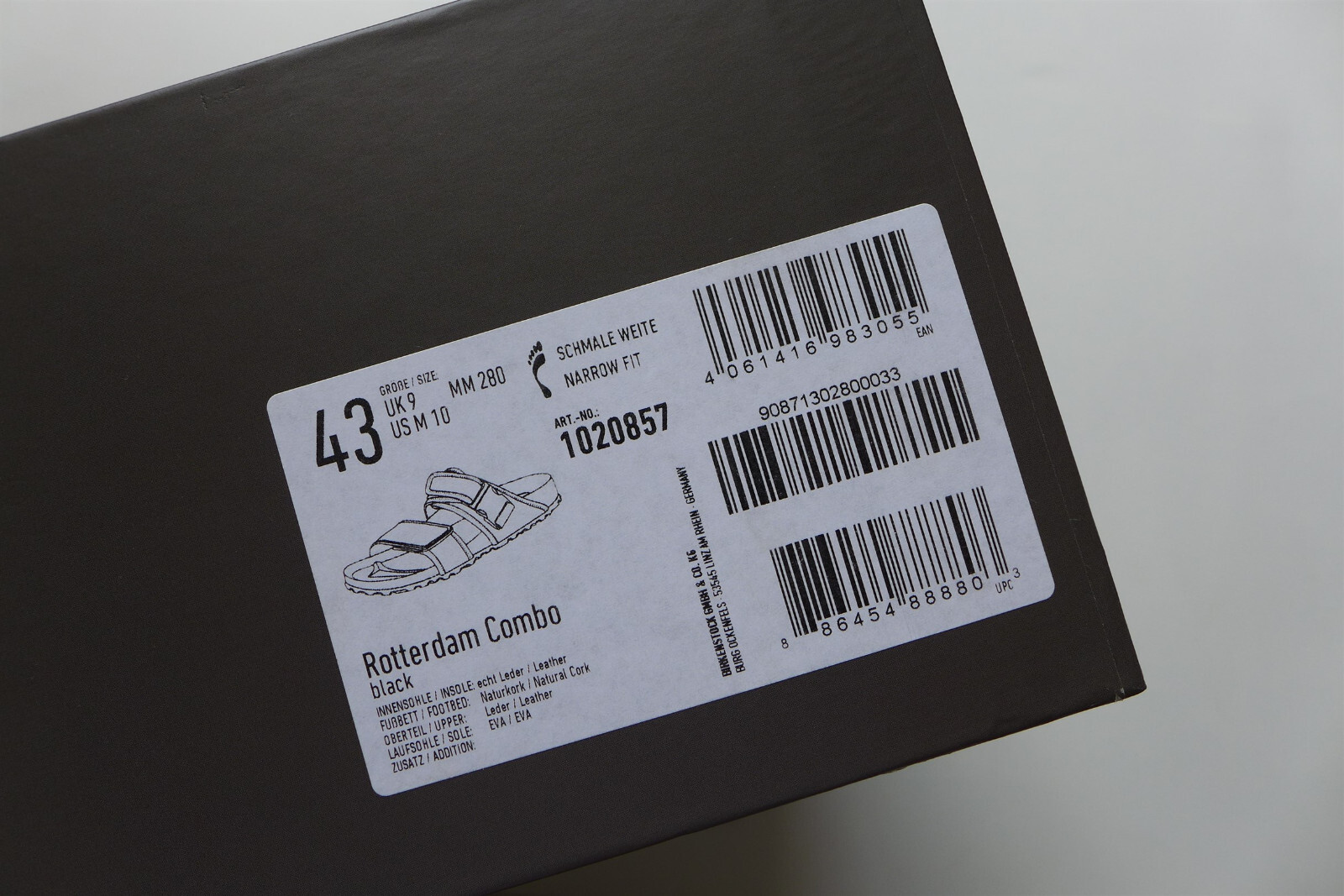 RICK OWENS RICK OWENS X BIRKENSTOCK BLACK ROTTERDAM SANDALS, SIZES 42, 43 & 44 - BNWB, £400