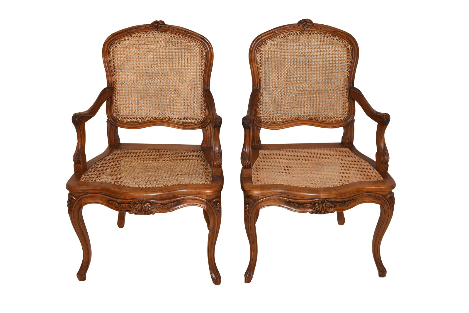 Antique French Louis XV style Desk Including 2 Arm Chairs, 1920's