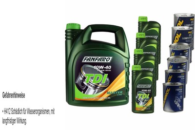 9L Olio Motore fanfaro Tdi 10W-40 2xLeak-Stop + Motor Doctor Flush