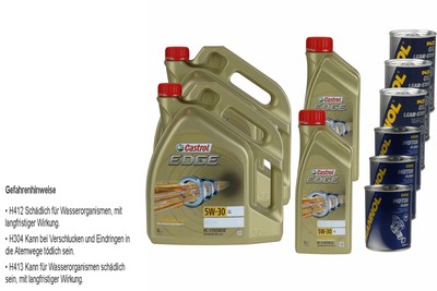 12L Olio Motore castrol edge Titanio FST 5W-30 Ll 3xLeak-Stop + Motore Filo
