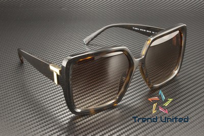 Pre-owned Tiffany & Co Tiffany Tf4206u 80153b Havana Brown Gradient 58 Mm Women's Sunglasses