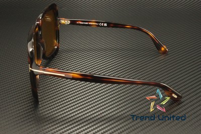TOM FORD TOM FORD FT1156 52E ACETATE DARK HAVANA BROWN 59 MM WOMEN'S SUNGLASSES