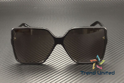 Pre-owned Saint Laurent Sl 232 Betty 001 Rectangular Black Grey 63 Mm Women's Sunglasses In Gray