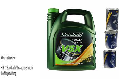 5L Olio Motore fanfaro Vsx 5W-40 1xLeak-Stop + Motor Doctor + Motore Flush