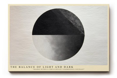 Paul Sinus Wandbild The Balance of Light and Dark Geometric Harmony in