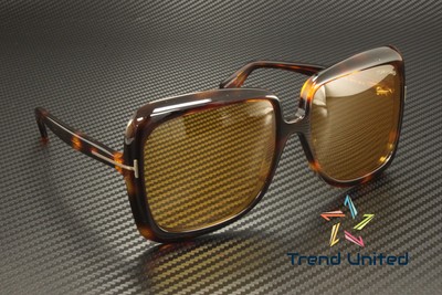 TOM FORD TOM FORD FT1156 52E ACETATE DARK HAVANA BROWN 59 MM WOMEN'S SUNGLASSES