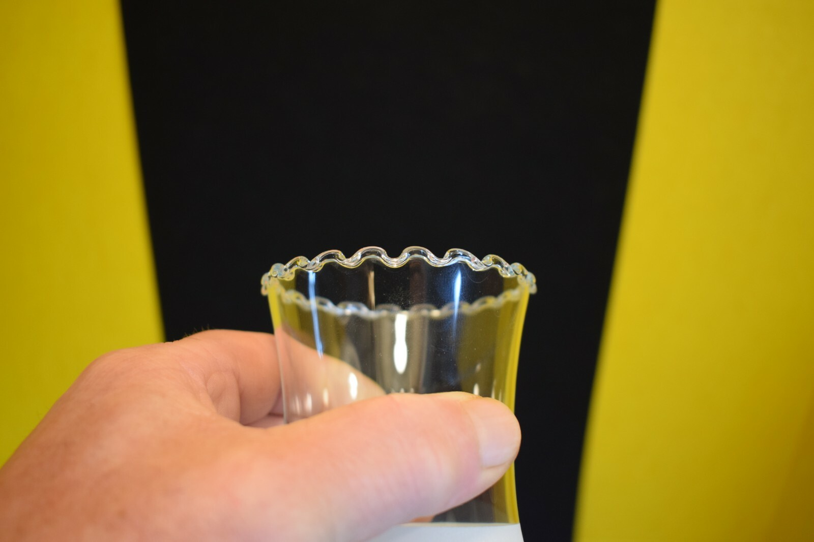 antique frosted Glass Oil Kerosene Lamp chimney - 3 1/2