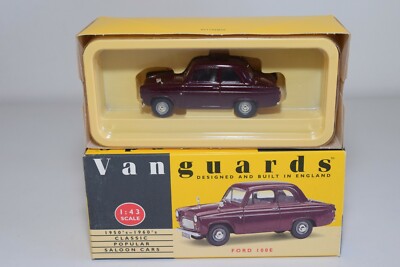 A2 1:43 VANGUARDS VA21004 FORD 100E 100 E MAROON MINT BOXED