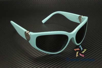 Pre-owned Tiffany & Co Tiffany Tf4217 838887 Tiffany Blue Dark Grey 59 Mm Women's Sunglasses In Gray