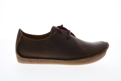 

Clarks Janey Mae 26112617 Женские коричневые кожаные оксфорды на плоской подошве, Коричневый, Clarks Janey Mae