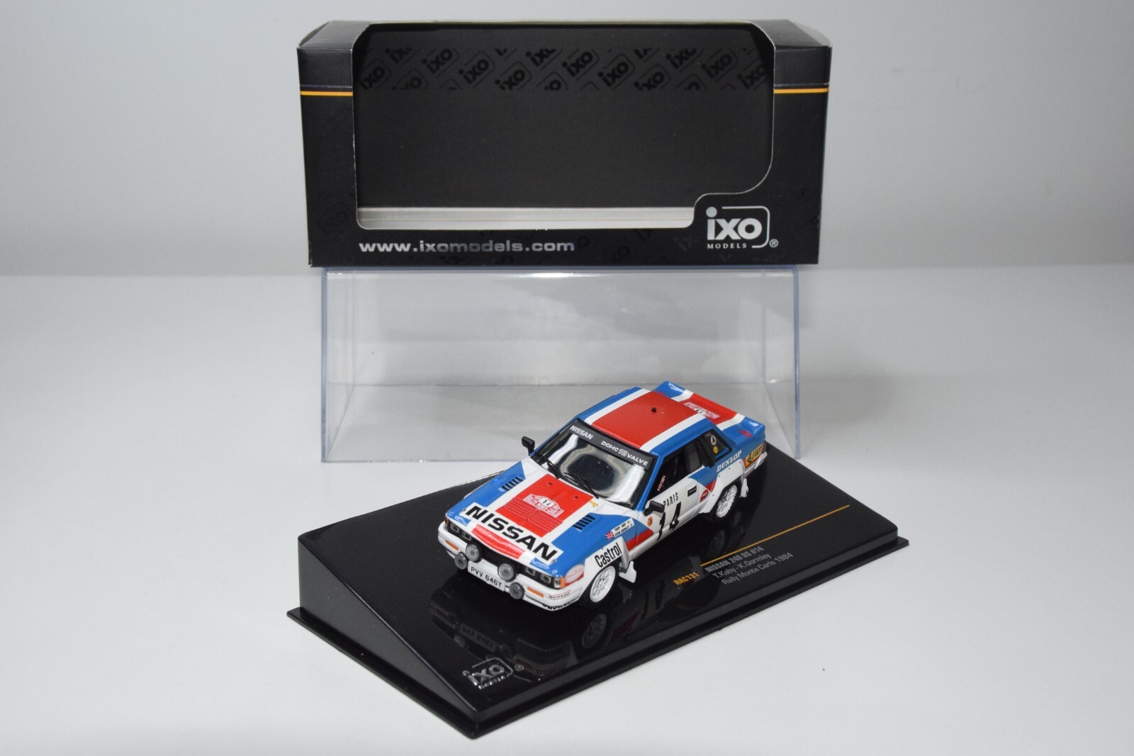 B25 1:43 IXO RAC131 NISSAN 240 RS #14 RALLY MONTE CARLO 1984
