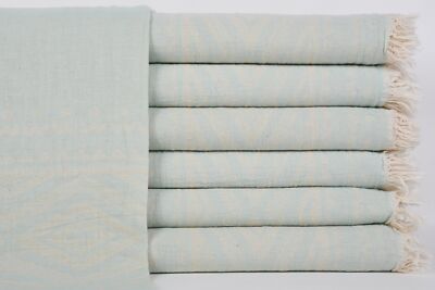 Hand Towel, Turkish Towel, Aztec Patterned Napkin, Mint Towel, 24x40 Inches