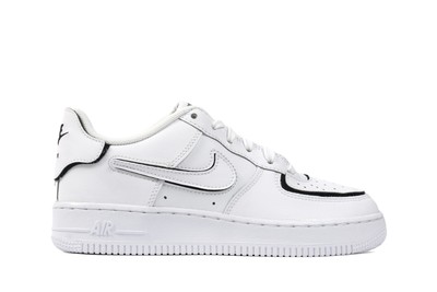 Nike Air Force 1/1 для больших детей, белый/черный (CT3840 100) — 4,5