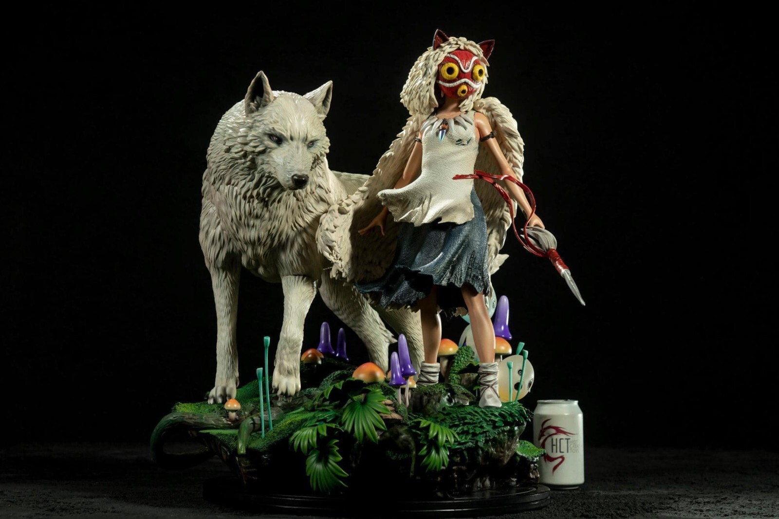 Princess Mononoke フィギュアセット OPM Studios Mononoke Hime Resin Model Princess Mononoke Statue In