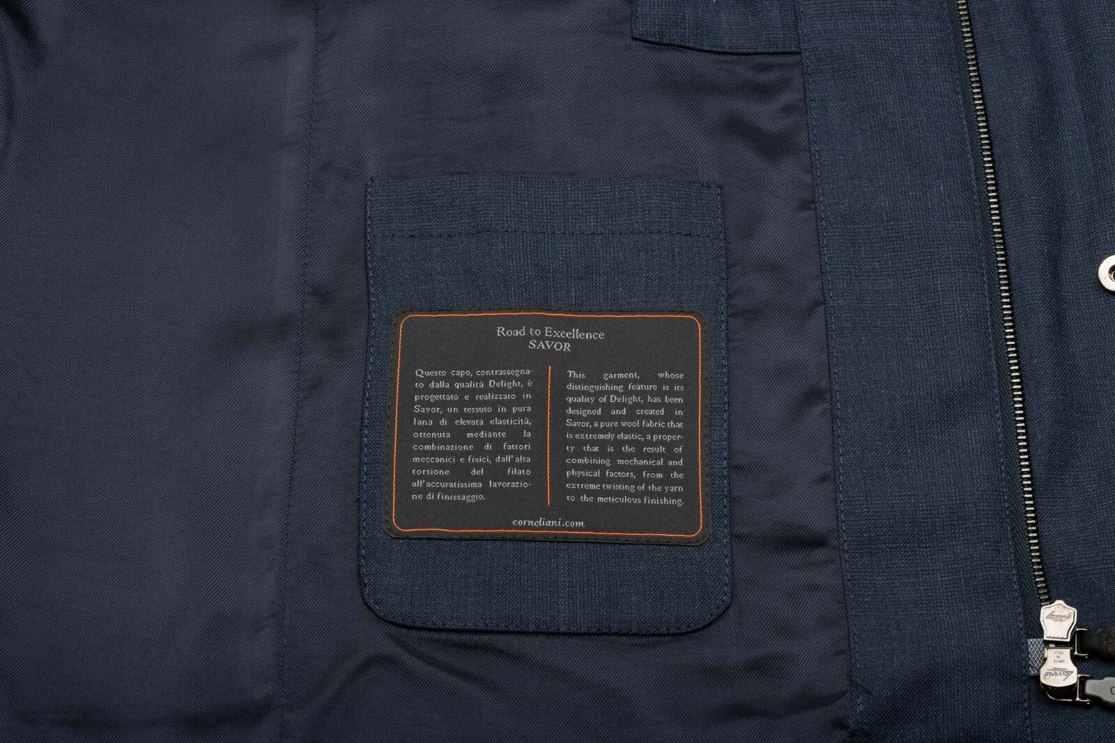 CORNELIANI CORNELIANI MANTEL REISE JACKE OUTWEARLINIE BLAU DELIGHT WOLLE SAVOR 40 US / 50