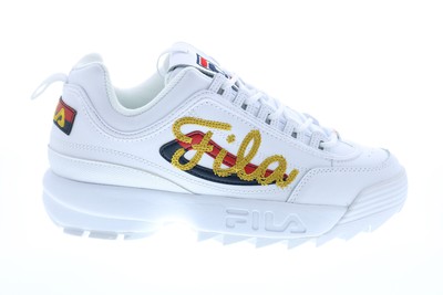 Женские белые синтетические кроссовки Fila Disruptor II Signature Lifestyle