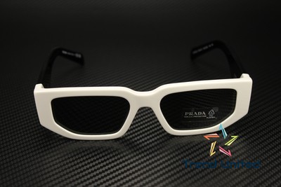 Pre-owned Prada Pr 09zs 1425s0 Talc Dark Grey 54 Mm Men's Sunglasses In Gray