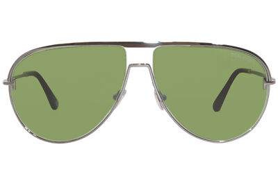 Pre-owned Tom Ford Theo Tf924 12n Sunglasses Men's Grey/green Lenses Pilot 60mm