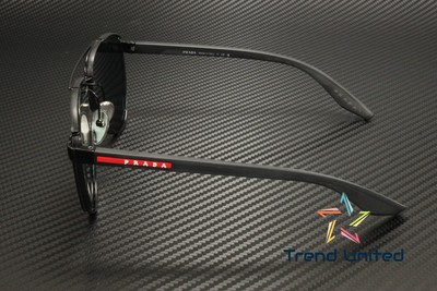 Pre-owned Prada Linea Rossa Ps 51ys 1bo08f Mt Black Grey Mir Blue Red 61 Men's Sunglasses In Gray