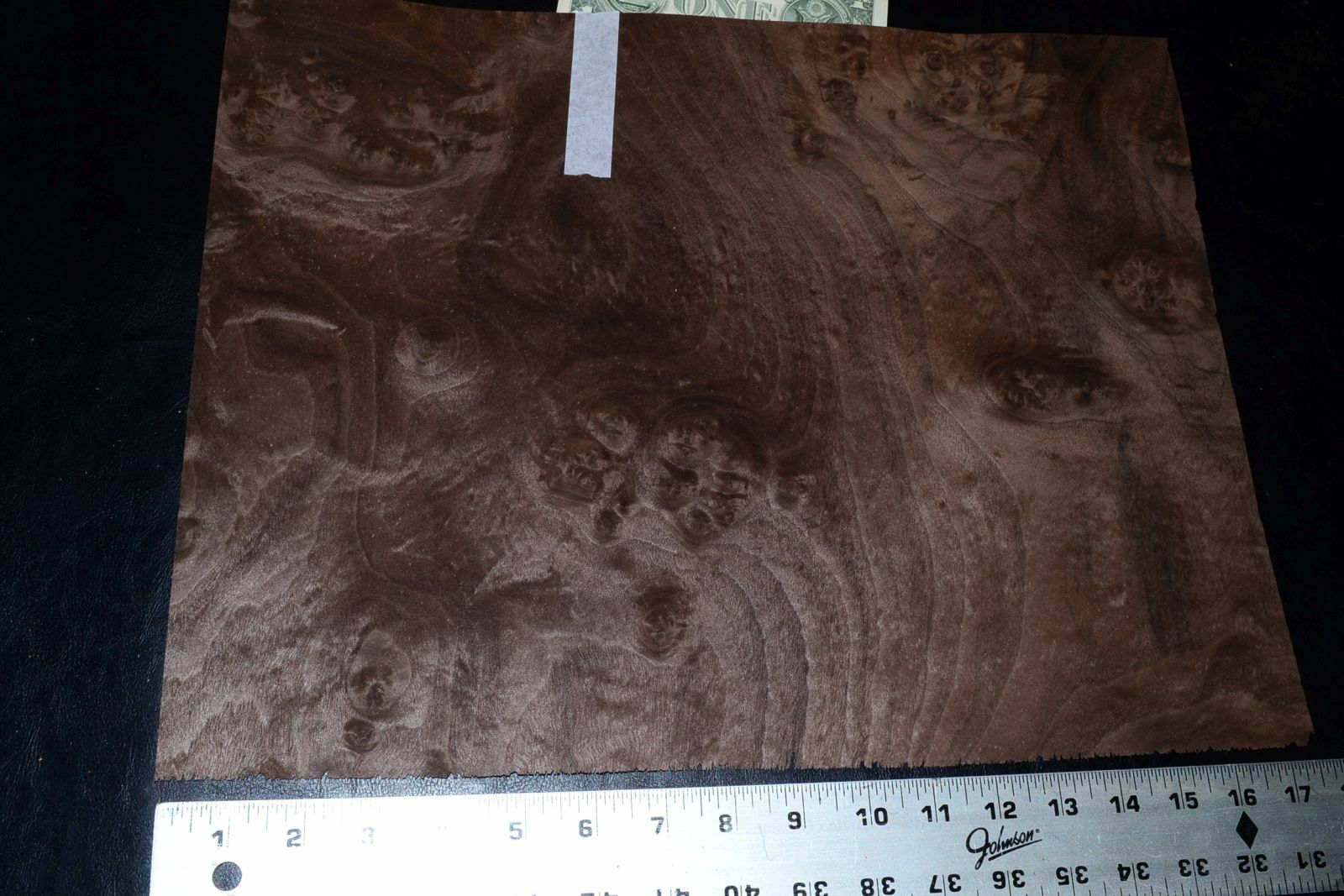 Walnut Burl Raw Wood Veneer Sheet 13 x 17 inches 1/42nd                 8627-9