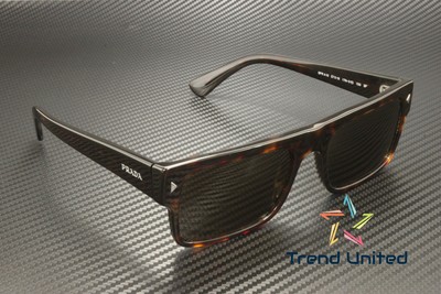 Pre-owned Prada Pr A10s 17n01d Havana Brown Polar Polarized 59 Mm Men's Sunglasses