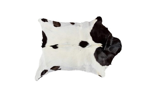 Коврик из натуральной Черно-Белой телячьей кожи размером 2 Х 3 См