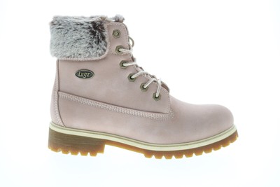 

Женские розовые ботинки на шнуровке Lugz Convoy из искусственного меха WCNYFE-682 8, Розовый, Lugz Convoy Fur