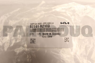 87741R2100 Genuine Hyundai / KIA GARNISH ASSY-QTR SIDE,LH | eBay