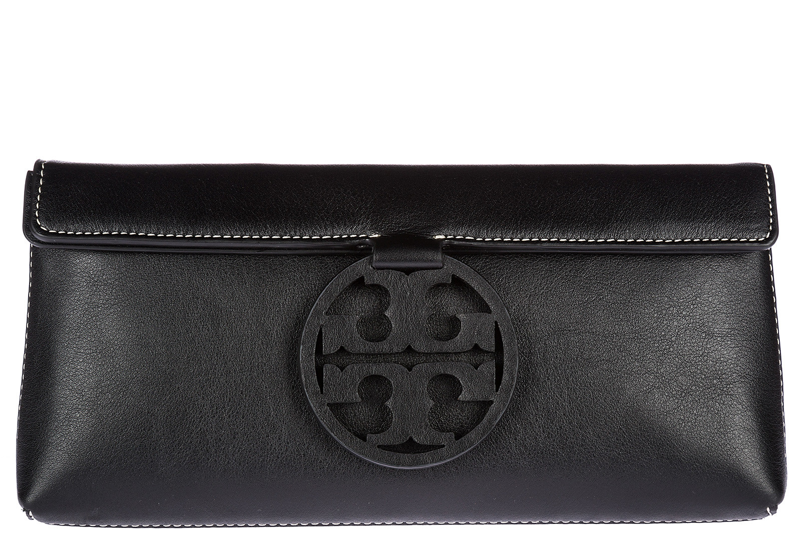 UPC 190041730353 product image for Tory Burch Women's Leather Clutch Handbag Bag Purse Miller Black 0fc | upcitemdb.com