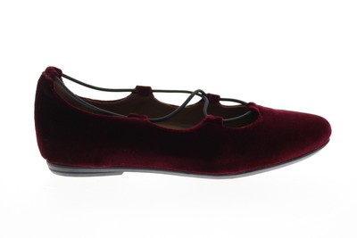 

Earthies Essen Velvet Flat ESSEN Женские бордовые парусиновые балетки на плоской подошве 10, Burgundy, Earthies Essen Velvet Flat