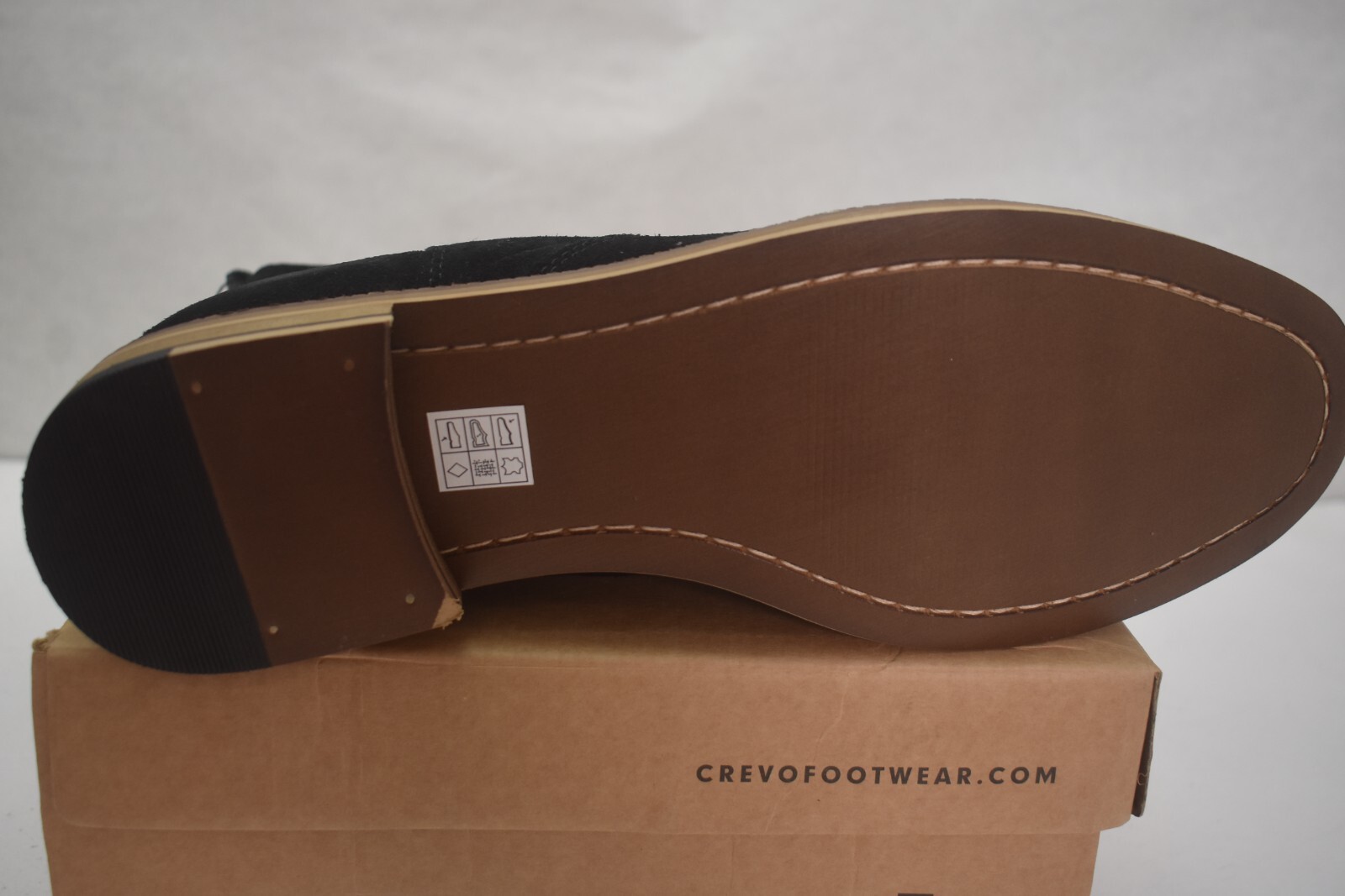 Crevo Denham Chelsea Boot Black Leather Suede Ankle Boot Black Mens 12 Medium