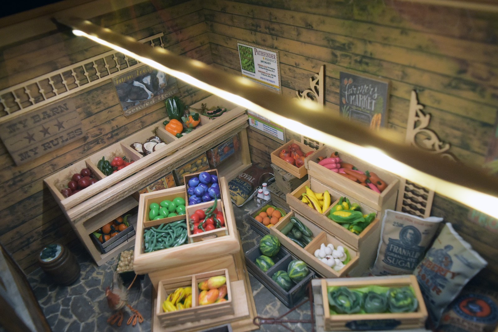 OOAK Vegetables and Fruit Store Roombox