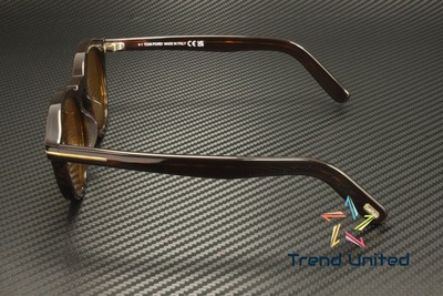 Pre-owned Tom Ford Ft1123 D 52e Acetate Dark Havana Brown 49 Mm Men's Sunglasses