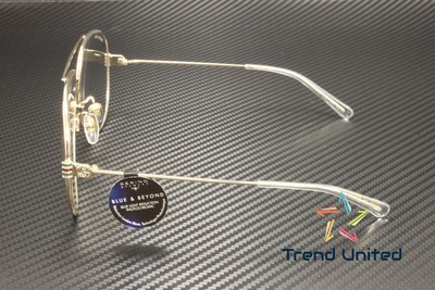 Pre-owned Gucci Gg1280s 001 Pilot Navigator Metal Gold Transparent 62mm Women's Sunglasses In Clear