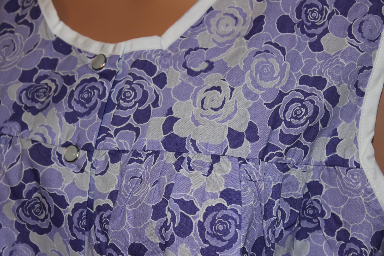 NEW – EASY ESSENTIALS SNAP FRONT SMOCK COBBLER APRON LILAC FLORAL SIZE M L 1X 2X