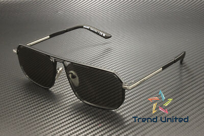 Pre-owned Prada Pr A53s 1bo5s0 Matte Black Dark Grey 59 Mm Men's Sunglasses In Gray