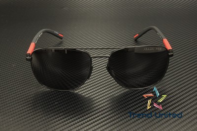 Pre-owned Prada Linea Rossa Ps 54zs 1bo02g Matte Black Grey Polarized 60mm Mens Sunglasses In Gray