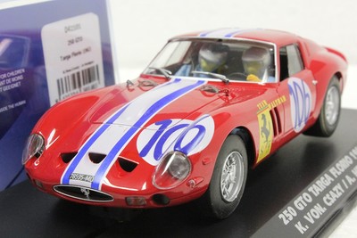FLY 042101 FERRARI 250 GTO TARGA FLORIO 1963 1/32 SLOT CAR IN DISPLAY CASE